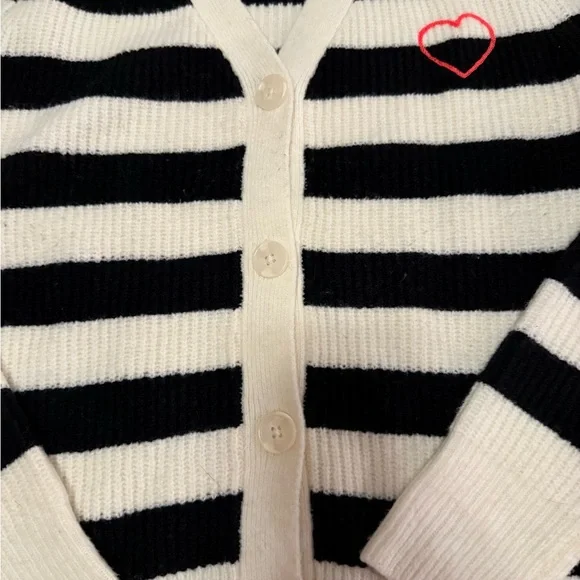 A New Day Striped Black and White Women's Sweater size small - Picture 7 of 8